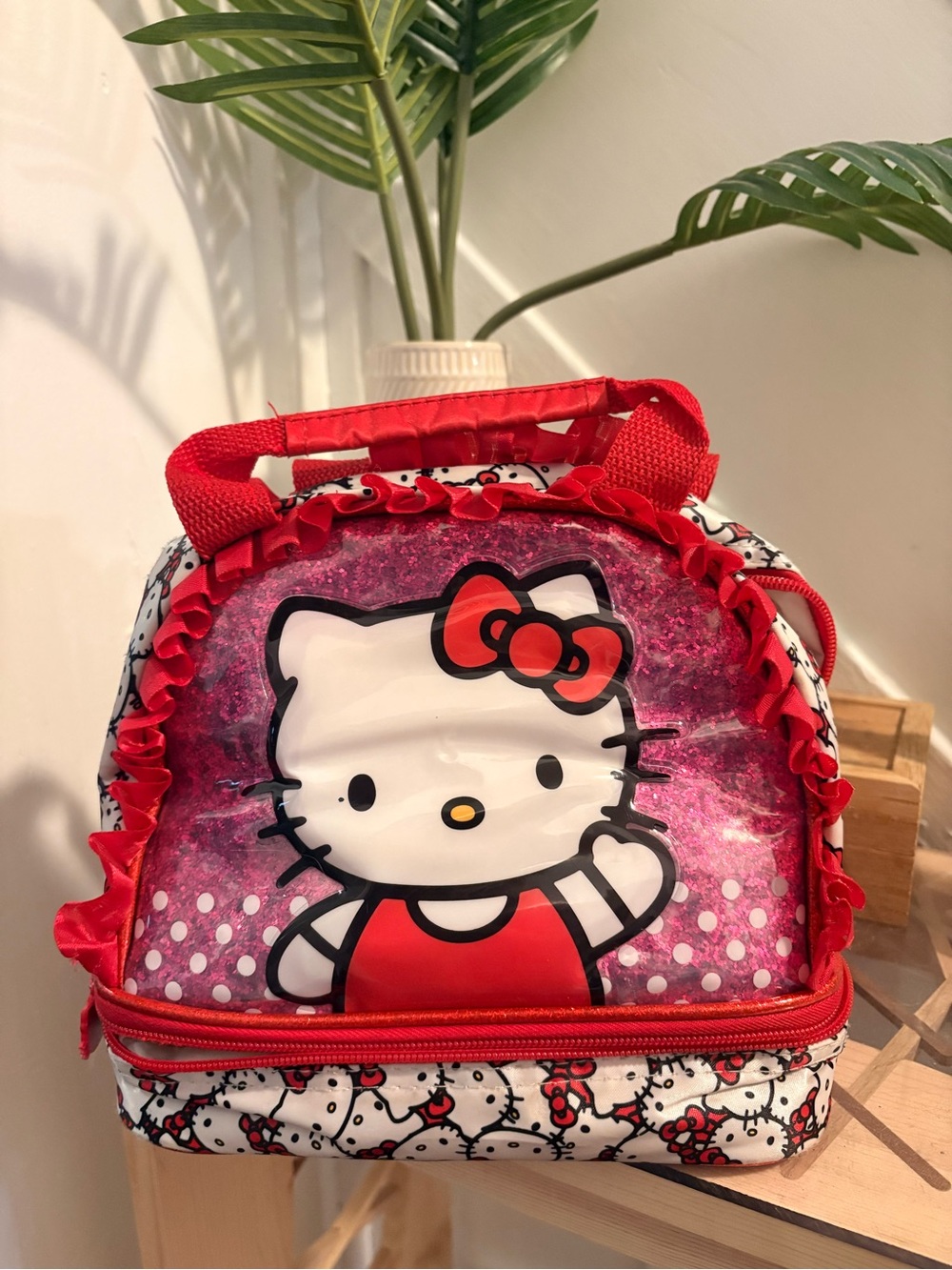 Hello Kitty Pink and Red Kids Lunch Tote